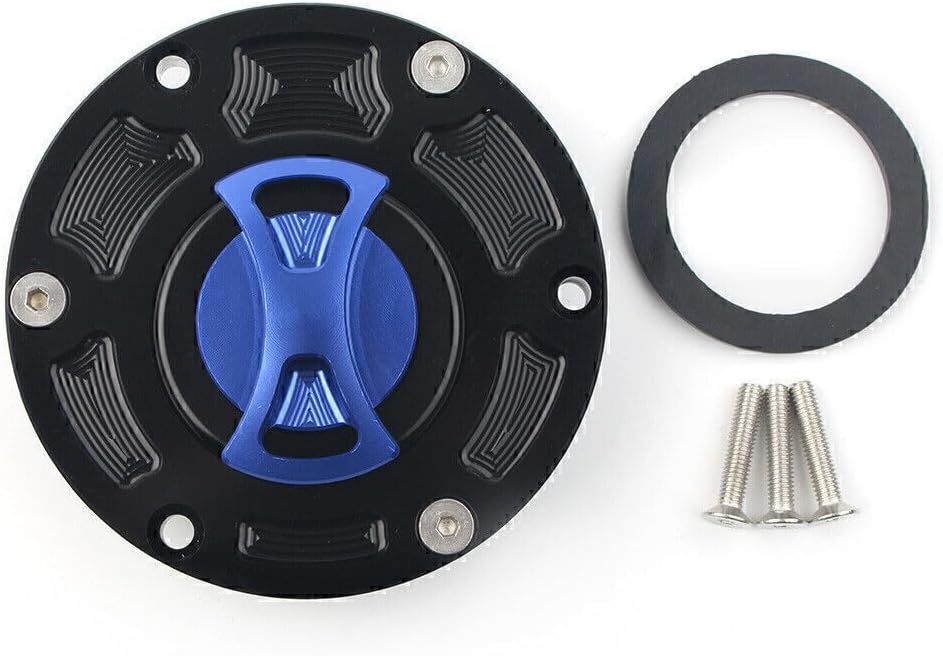 ya 9 10.24 Blue CNC Fuel Gas Tank Cap for Kawasaki 250R EX250 2008-2012 EX300 13-14
