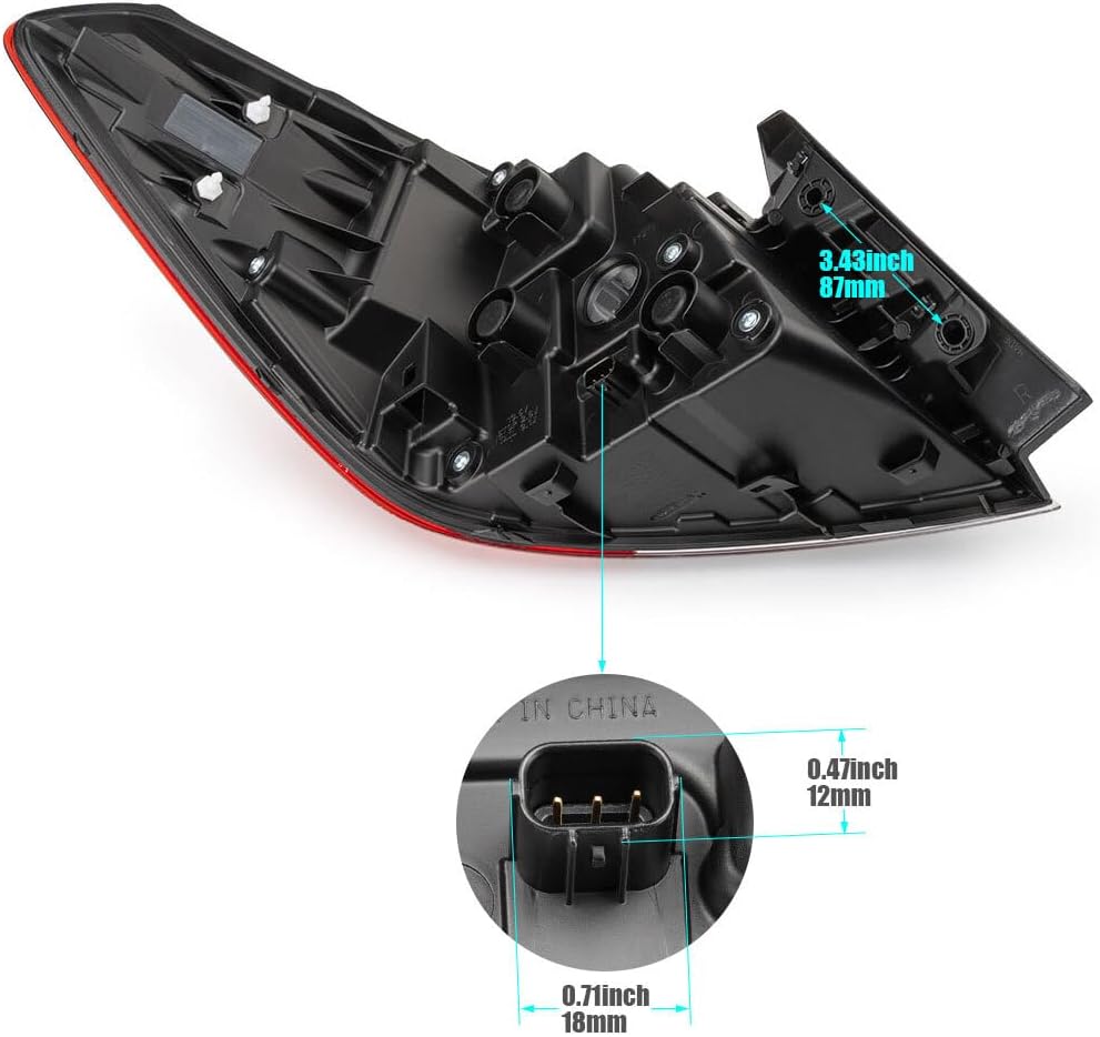 ya 10 9.16 zhengce Right Passenger Side Outer LED Rear Tail Lights for Honda for Civic Sedan 2