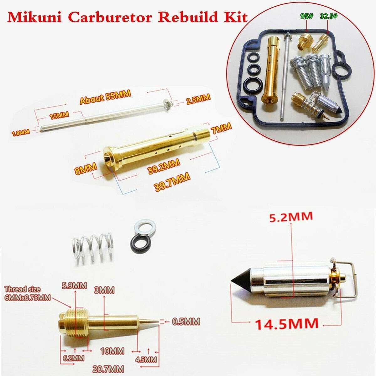 ya 23 10.7 baidi 1 Set For Mikuni Carburetor Repair Rebuild Parts For Bandit 400 (GSF400) GK75A