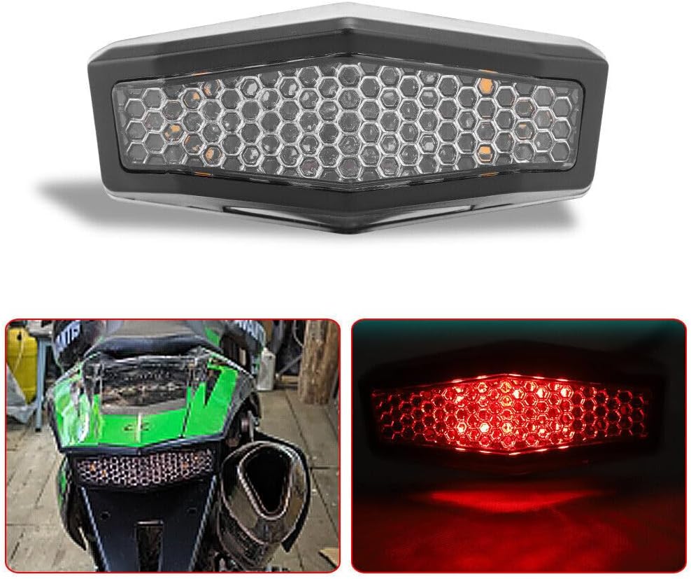 ya 7 8.24 baidi Universal Motorcycle LED Tail Light Rear Brake Taillight Stop Light Running Lamp