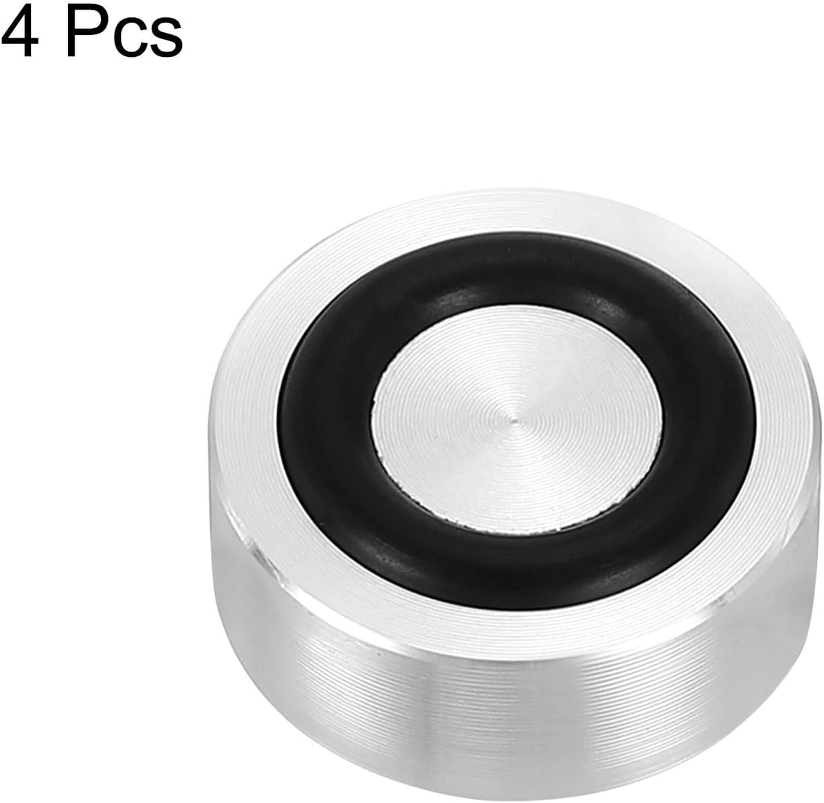 ya 26 10.21 baidi M8 20mm / 0.8 Dia 10mm Aluminum Disc Glass Top Adapter with Rubber Ring 4pcs