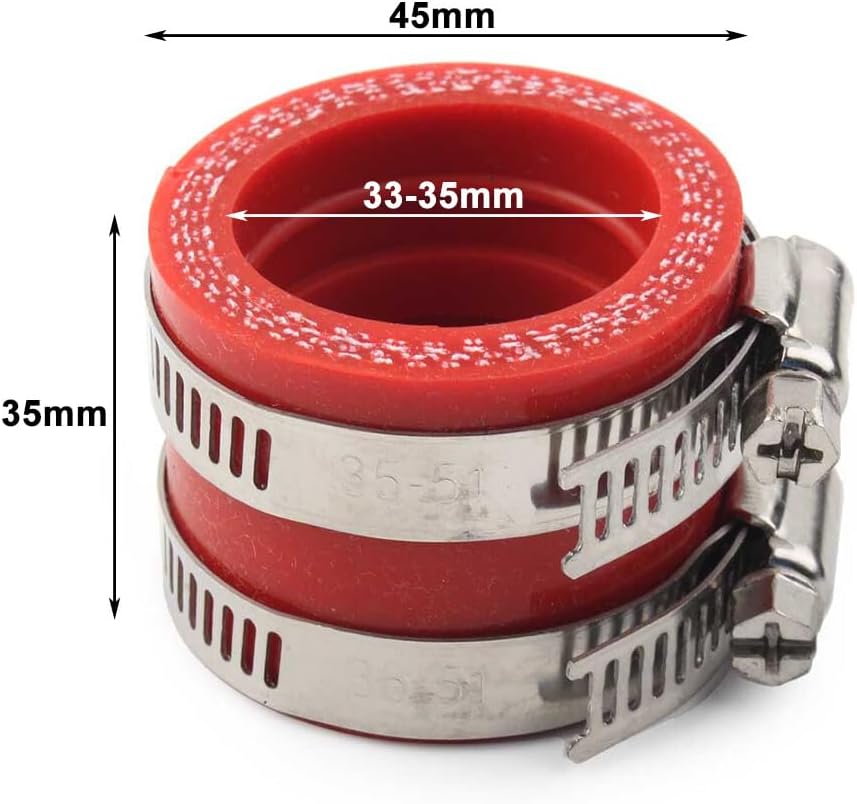 ya 13 9.15 baidi For OKO PWK KEIHIN 28mm/30mm Carburetor Rubber Adapter Intake for MAN ifold Red