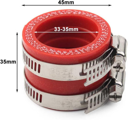 ya 13 9.15 baidi For OKO PWK KEIHIN 28mm/30mm Carburetor Rubber Adapter Intake for MAN ifold Red