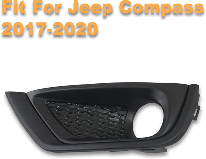 ya 3 8.24 baidi Left Front Bumper Fog Light Cover Bezel for Jeep Compass 2017-2020