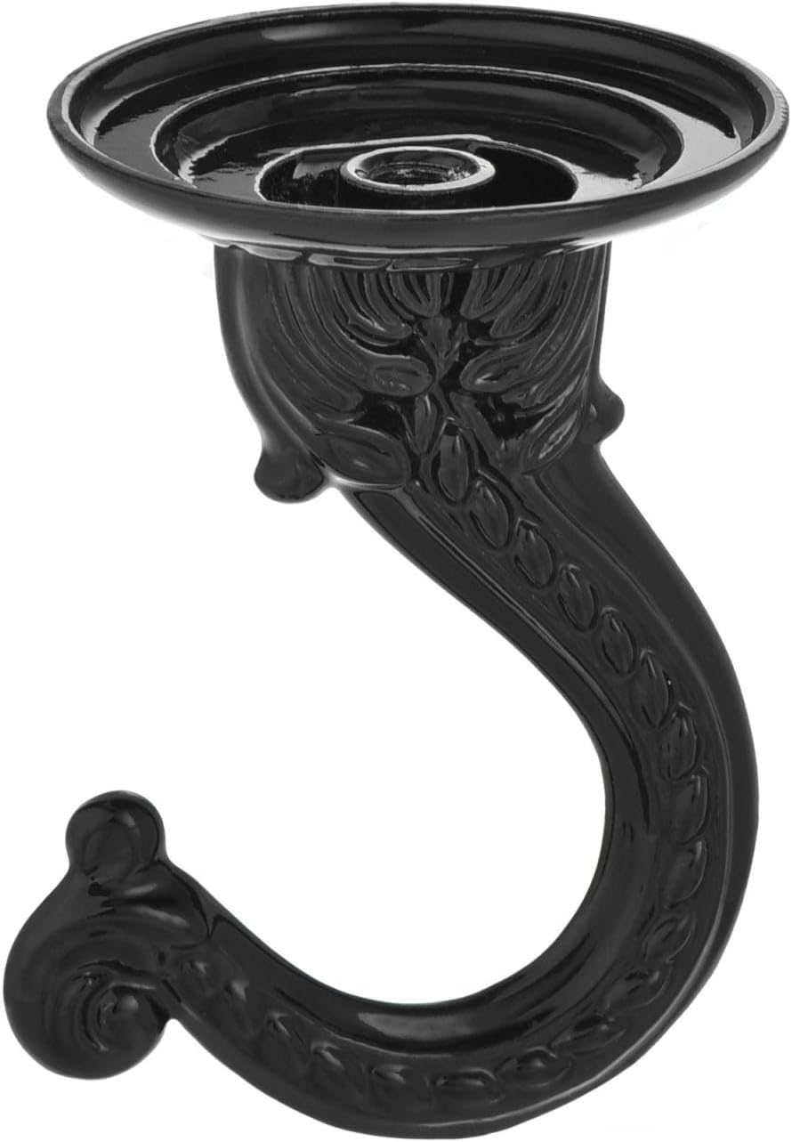ya 26 10.21 baidi 2Pcs Swag Ceiling Hooks with Hardware Zinc Alloy Black Plants Hanging 37x55mm