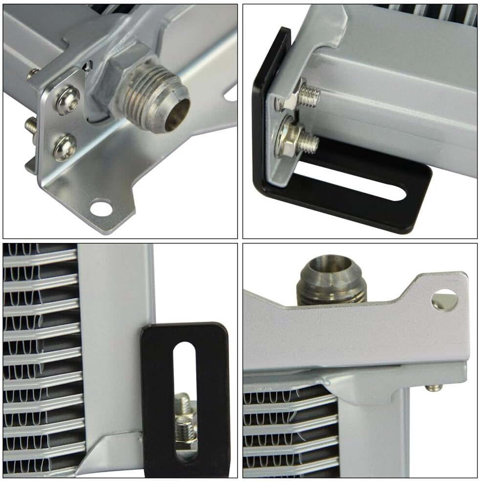 ya 12 10.8 baidi 13 Row AN8 Engine Oil Cooler +Relocation Filter Adapter Hose Kit w/Bracket SL