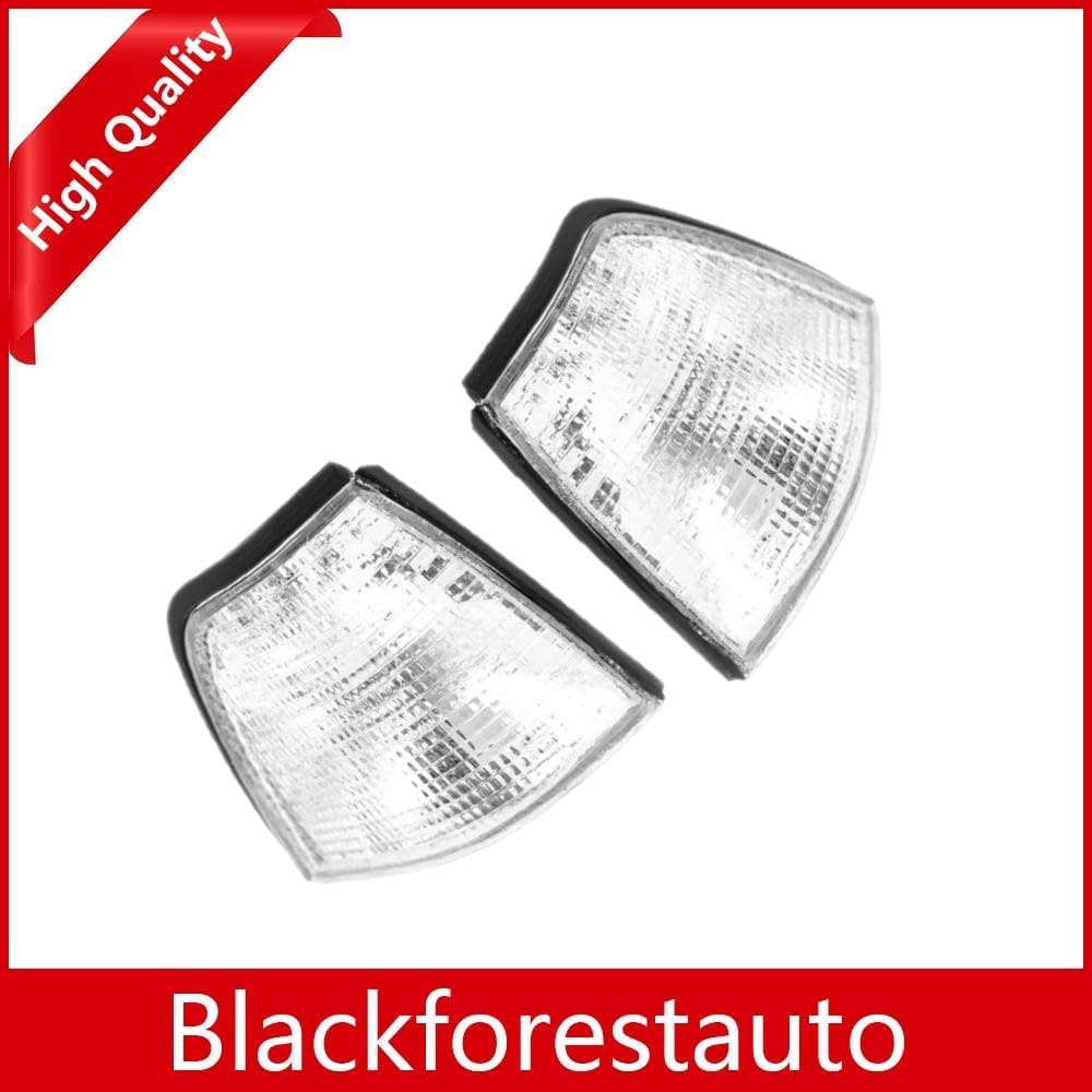 ya 5 8.10 Front LH & RH Turn Signal Indicator Light Cover Clear For 3-Series E36 1992-1998