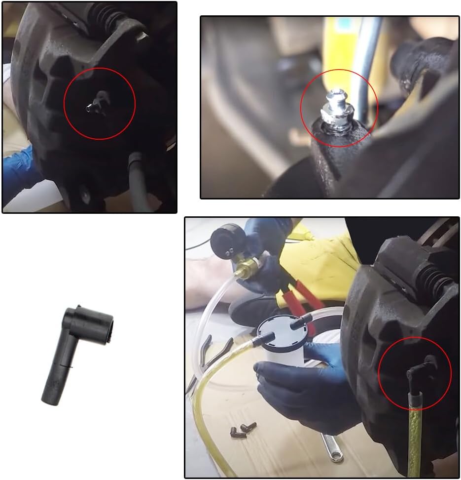 ya 4 8.14 Car Hand Held Vacuum Pressure Pump Tester Set Brake Fluid Bleeder Bleeding