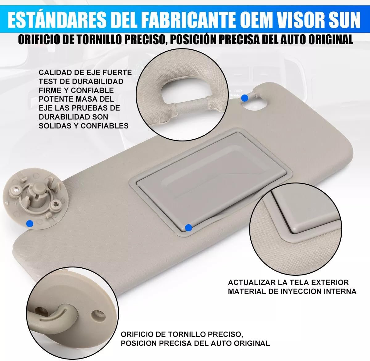 ya 11 9.14 baidi2X LH+RH Gray Inside Sun Visor P95327509 P95327507 for Chevrolet Sonic 2012-2016