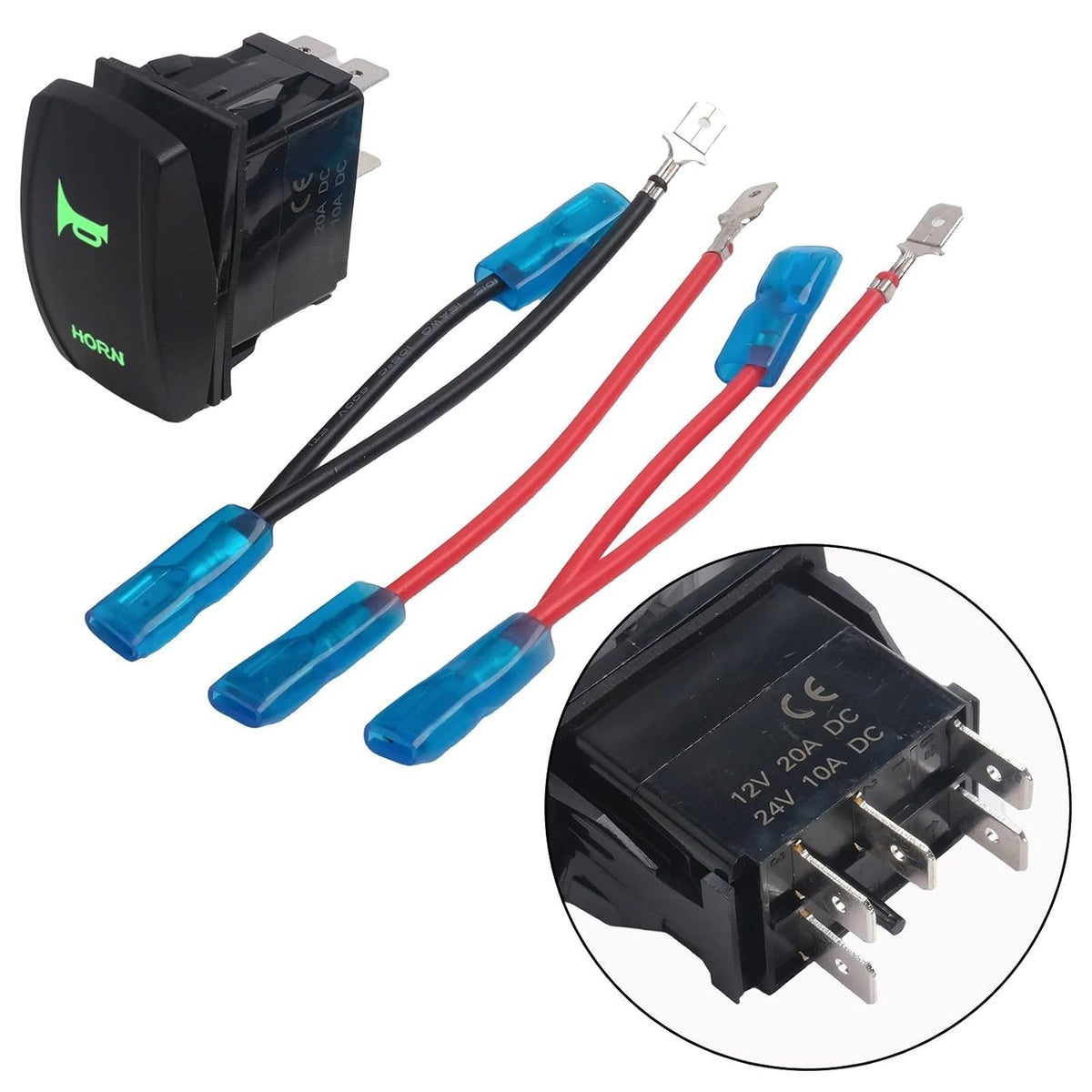 ya 13 9.15 baidi Waterproof Illuminated for Toggle Switch with Green LEDs 12V Vehicle Fitment