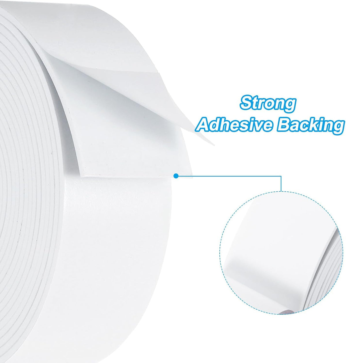 ya 26 10.21 baidi Weather Stripping Door Seal 2 Inch x 1/8 Inch x 20 Ft Self Adhesive White