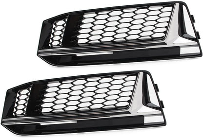 ya 9 10.24 Front Bumper Fog Light Grille Cover Honeycomb for Audi A4 B9 S-Line S4 16-18 cl