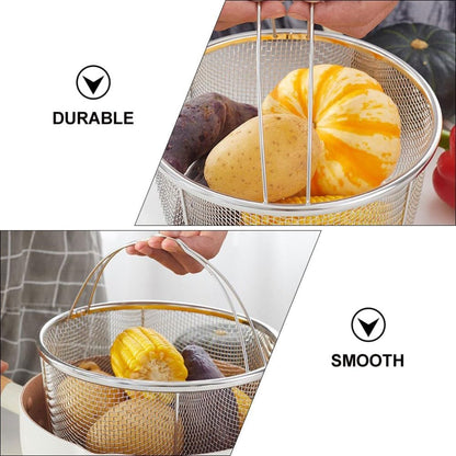 ya 14 9.20 baidi 2 Pcs Portable Basket Fries Air Fryer Drain Fried Food Draining-1