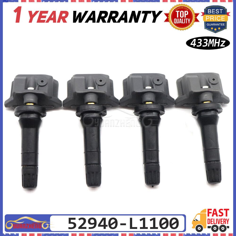 ya 4 8.8 4-Pack Tire Pressure Monitoring Sensor 52940-L1100 for Hyundai Sonata for Kia K5 Seltos