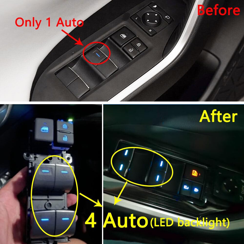 ya 8 8.24 baidi Ice Blue Power Window Control Switch Button for Toyota C-HR Levin for Corolla Cross