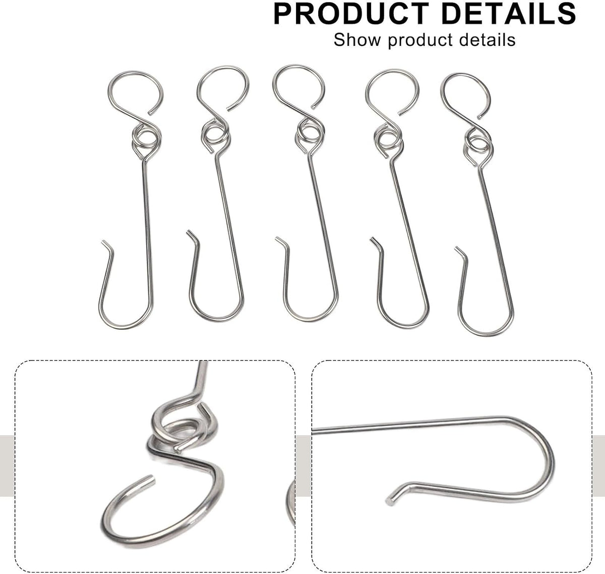 ya 28 10.13 baidi Stainless Steel Hook Set for MAPP Propane Bottles 5PCS Lightweight Clips