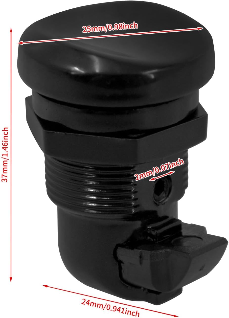 ya 9 10.24 Fuel Door Latch Black Push Button Gas Cap for Harley Road Electra Glide 92-2023