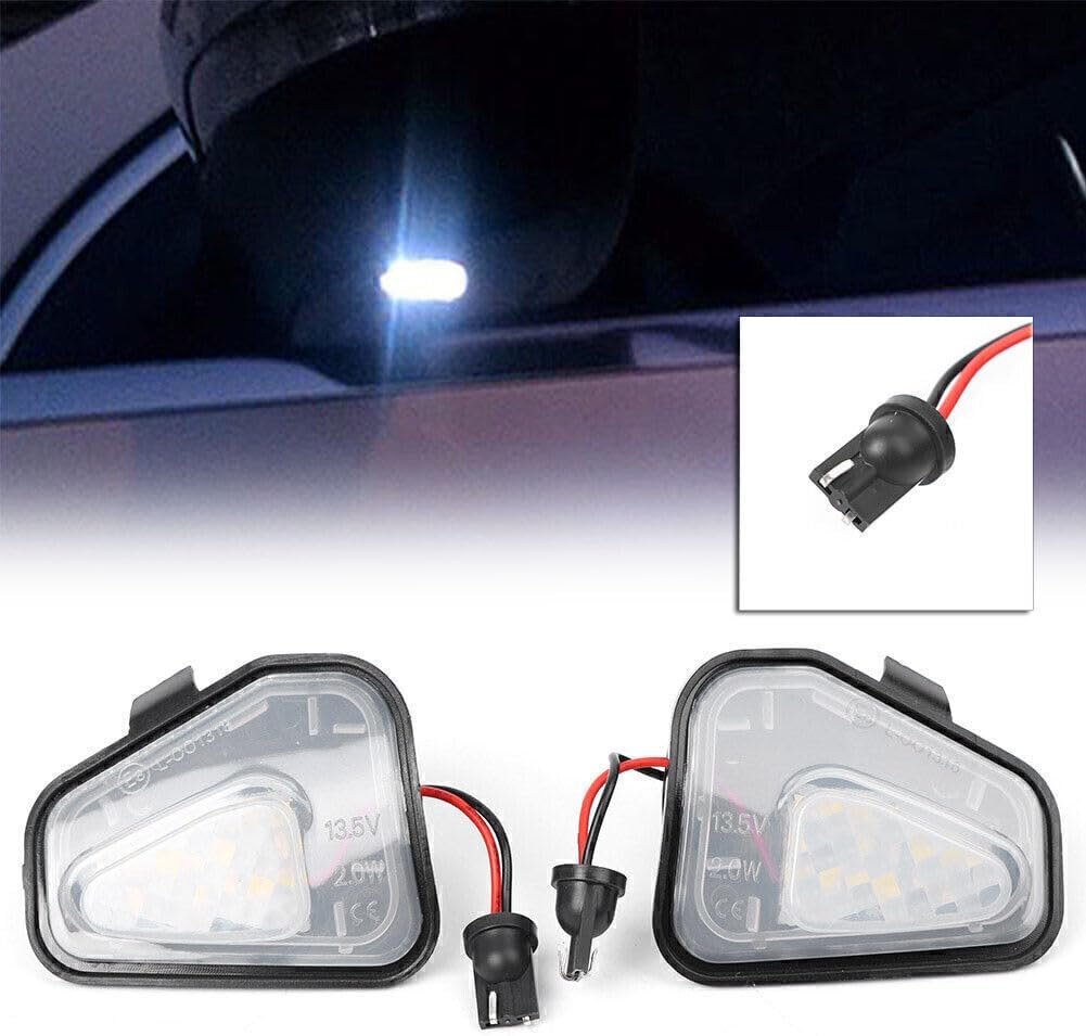 ya 13 9.15 baidi 2xLED Side Mirror Puddle Light Bug Free Fits for VW for VW EOS Passat B7 CC