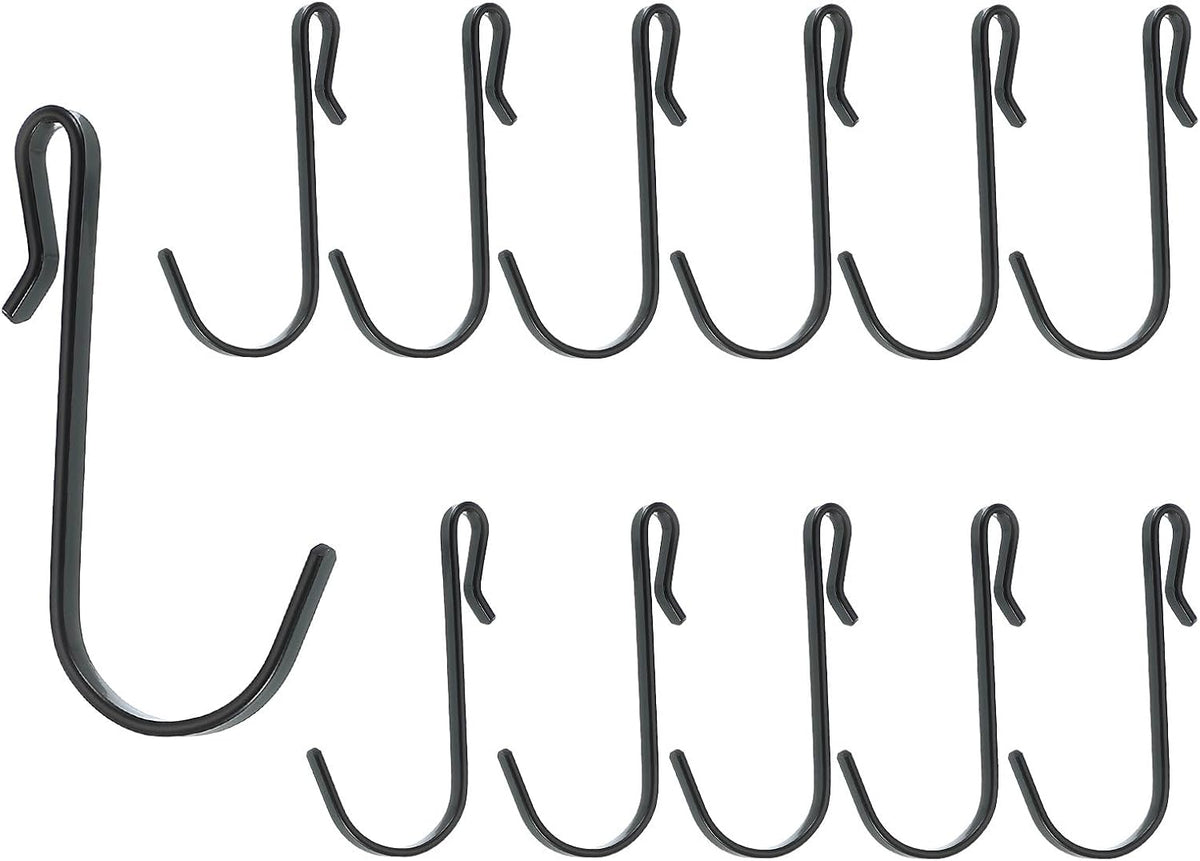 ya 26 10.21 baidi 2.3 J Hooks for Hanging, 12 Pack Hooks for Kitchen, Bedroom, Black Tone