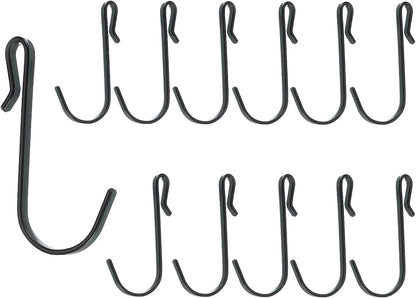 ya 26 10.21 baidi 2.3 J Hooks for Hanging, 12 Pack Hooks for Kitchen, Bedroom, Black Tone