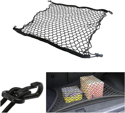 ya 2 8.15 Net Mesh Storage Organizer Bag Pocket Cage 70x70cm Universal fit Car Trunk Cargo