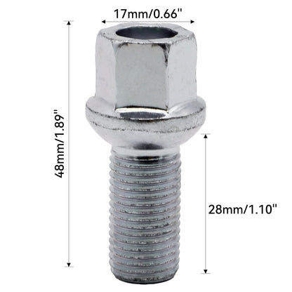ya 10 9.16 baidi 4pcs Car Wheel Bolts Parts for VW for VW Beetle for Jetta for Golf for Audi A4 A5 A6 A8