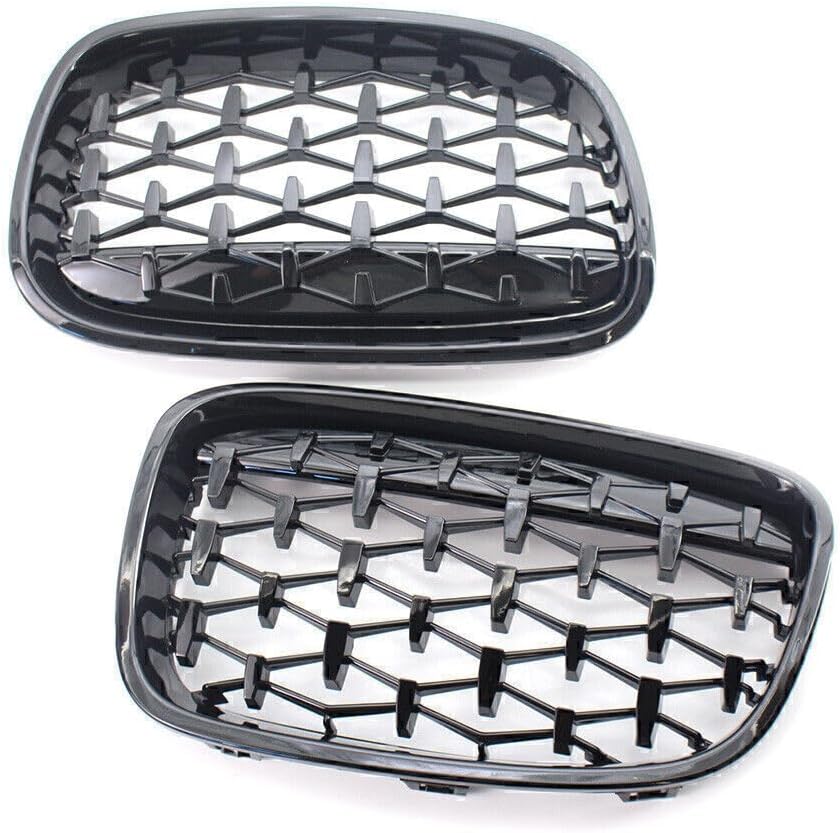 ya 9 10.24 Diamond Meteor Front Kidney Grill Grille Gloss Black for BMW 1 Series F20 1