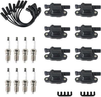ya 4 8.8.2 8 pcs UF413 ignition coils + 41-962 spark plugs + 9748U wire for Chevrolet for GMC V8