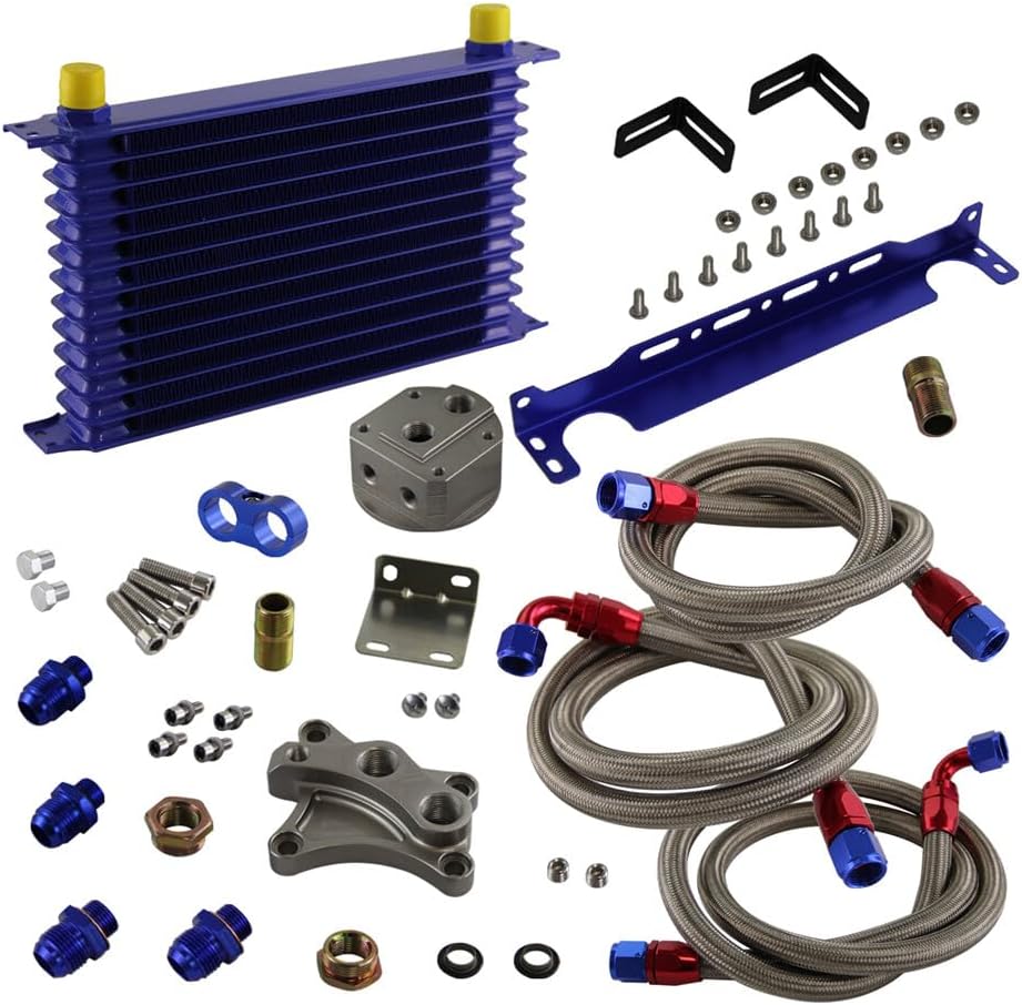 ya 12 10.8 baidi 13 Row Trust Oil Cooler Kit for Nissan Silvia S13 S14 S15 180SX 200SX SR20DET BL
