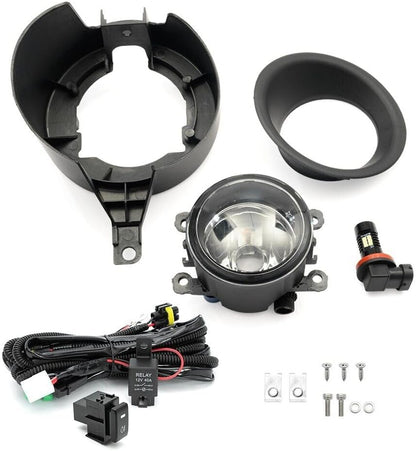 ya 4 8.10 LED Fog Light Driving Light Kit + Wiring Harness for 2005-2020 for Nissan Frontier D40 