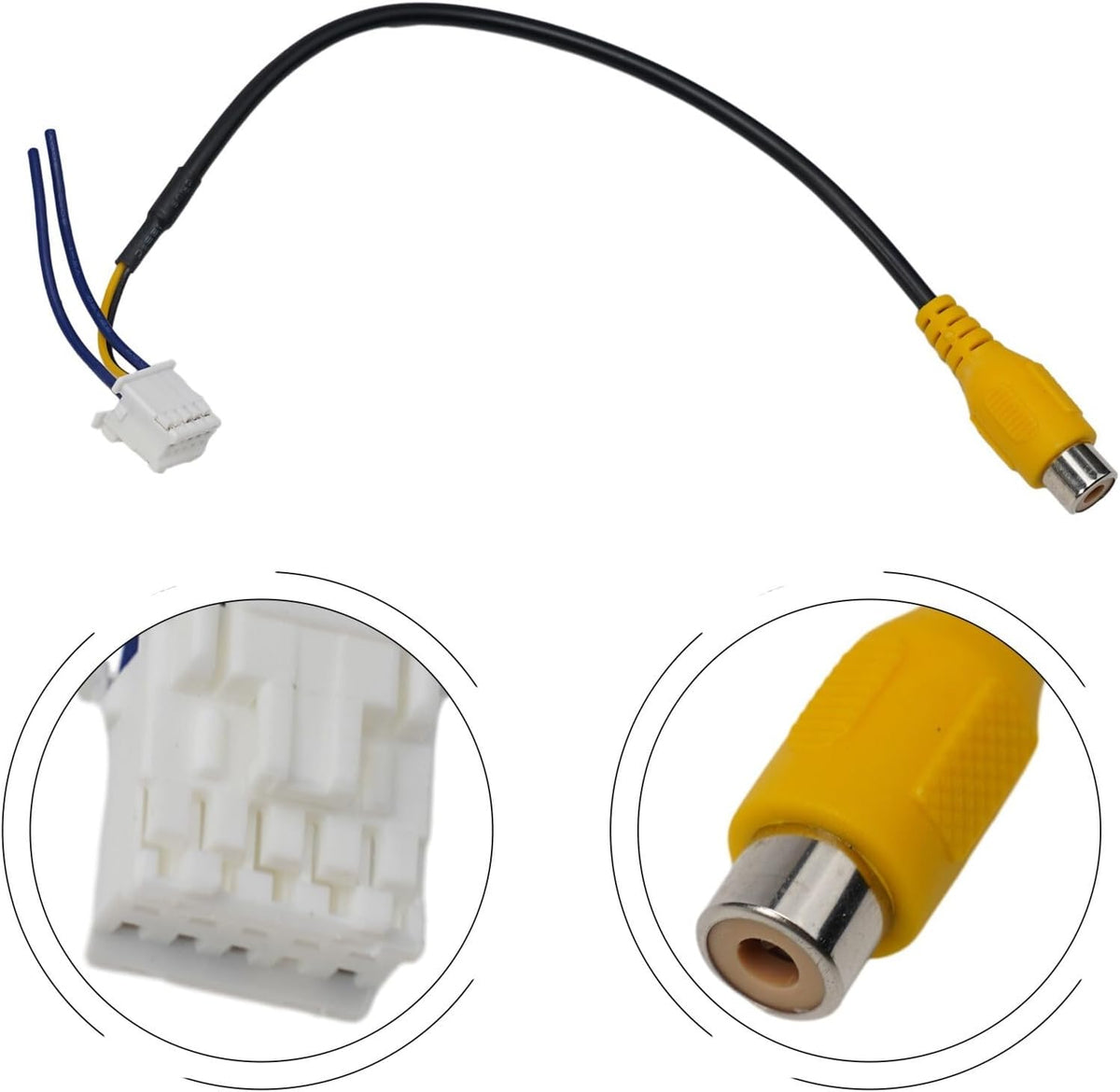 ya 23 10.7 baidi 1*Camera Wiring Connector Video Input Cable Adapter 10 Pin Yellow Color New