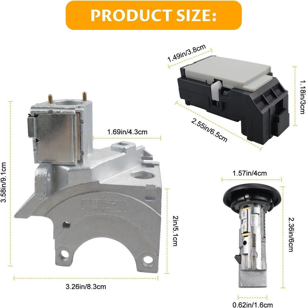 ya 4 8.8 for 2000-2007 for Chevrolet for Silverado for GMC Sierra Ignition Lock Cylinder Switch and Housing 