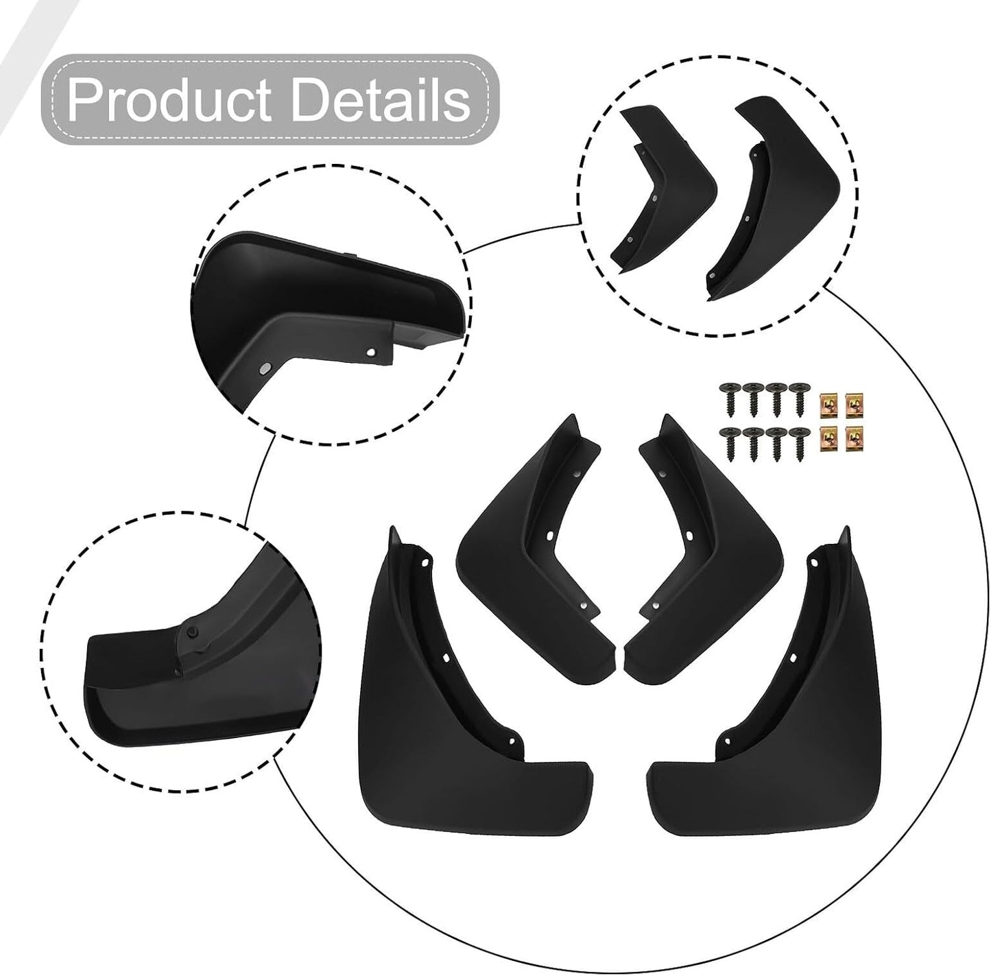ya 7 8.24 baidi Mud Flaps for for Volvo XC90 2015 2022 Easy to Install and Remove