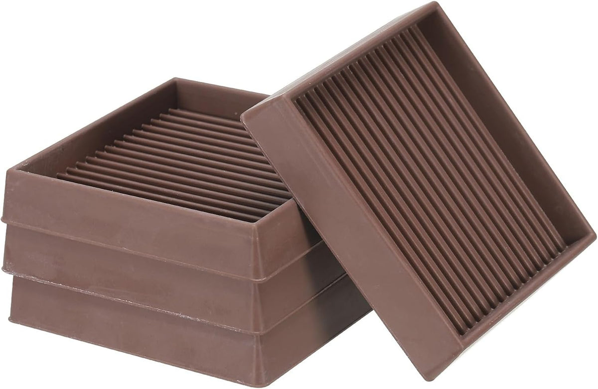 ya 26 10.21 baidi 4 Pack Square Rubber Furniture Pads 3x3 for Furniture Feet, Brown