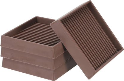 ya 26 10.21 baidi 4 Pack Square Rubber Furniture Pads 3x3 for Furniture Feet, Brown