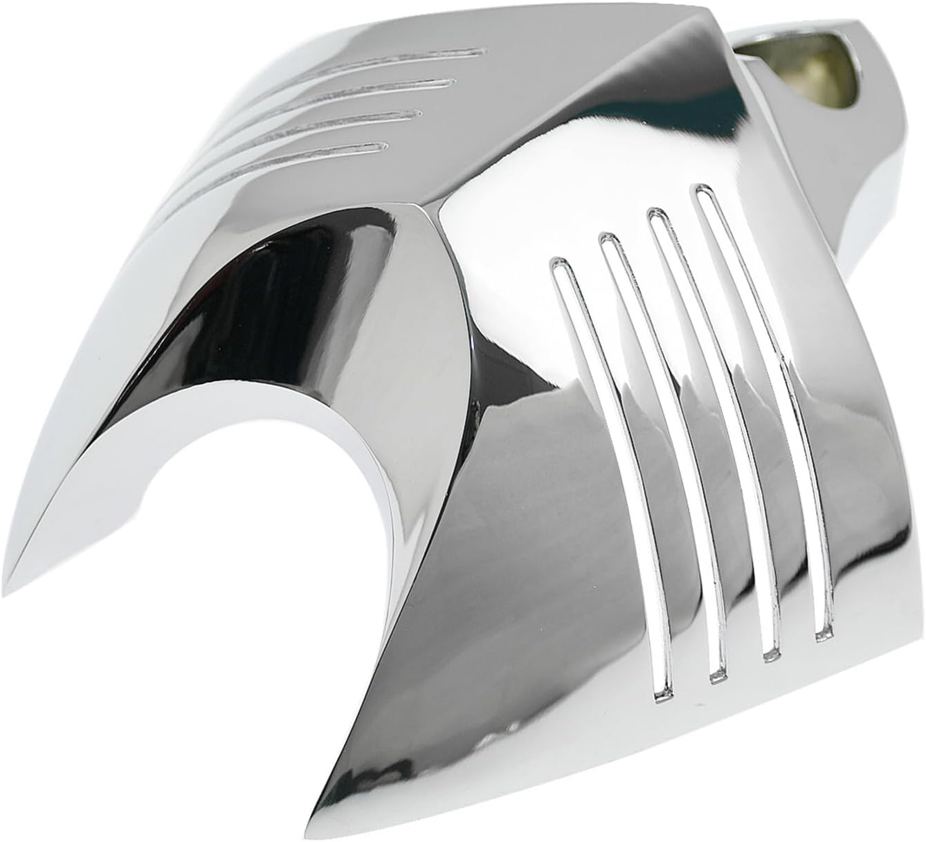 ya 2 8.15 Chrome V-Shield Horn Cover Fit for Harley Softail Dyna Glide Twin Cam Touring