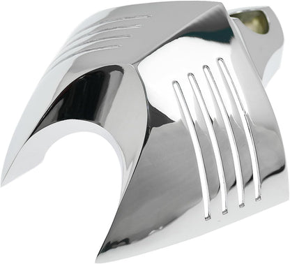 ya 2 8.15 Chrome V-Shield Horn Cover Fit for Harley Softail Dyna Glide Twin Cam Touring