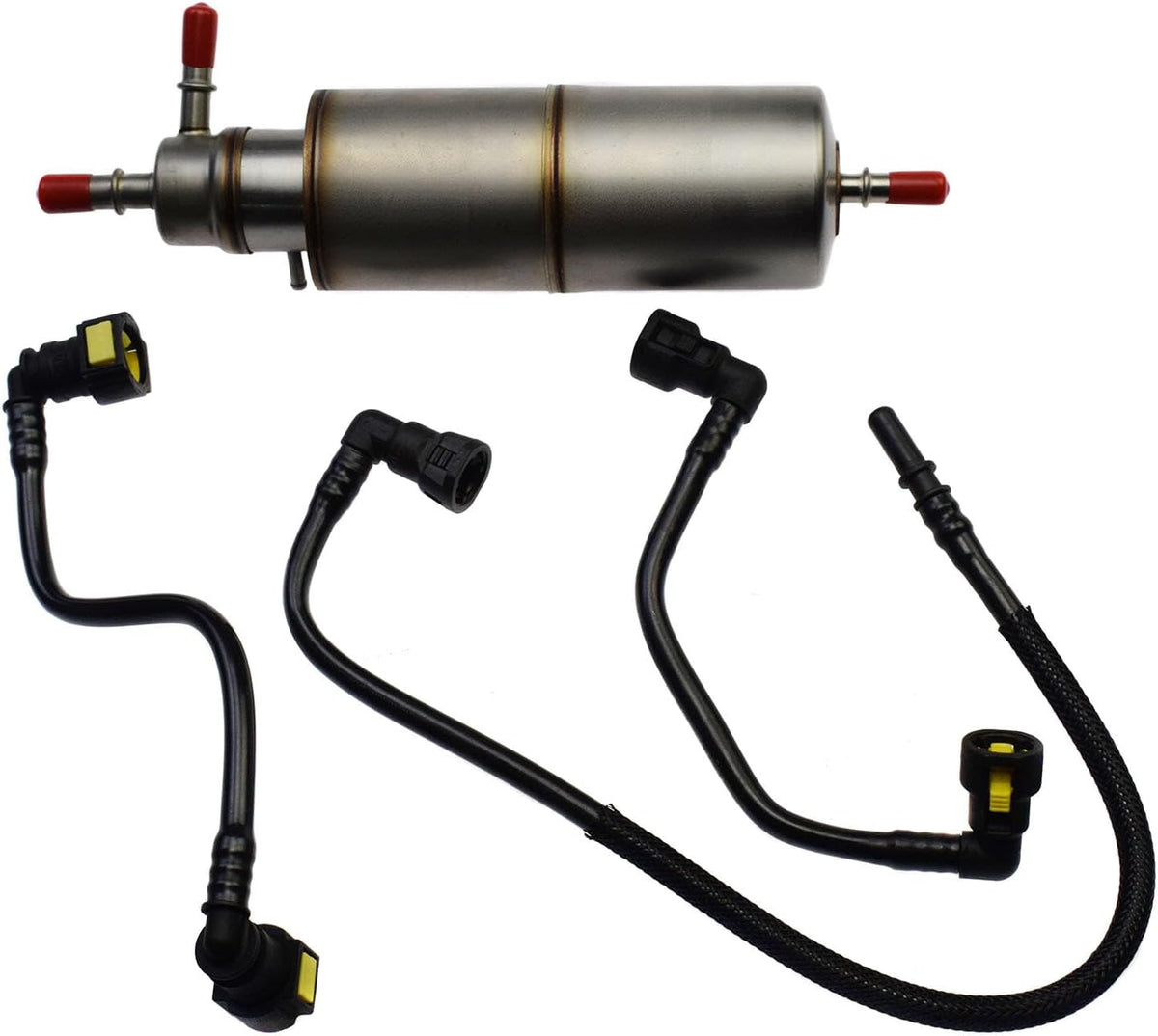 ya 4 8.14 4 Piece Fuel Filter and Fuel Line Hose Kit for Mercedes ML320 ML55 AMG ML430