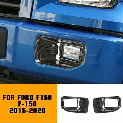 ya 7 8.24 baidi Carbon Fiber Front Fog Lamp Cover Trim for Ford F150 2015-2020 Accessories 