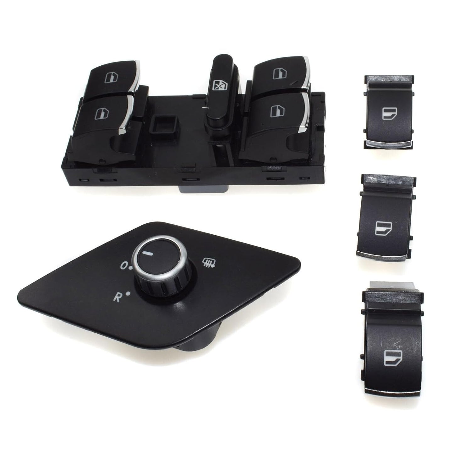 ya 6 8.24 baidi Chrome Power Window Switch + Mirror Switch Kit for VW for Jetta for Golf MK5 Passat B6