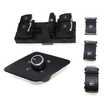 ya 6 8.24 baidi Chrome Power Window Switch + Mirror Switch Kit for VW for Jetta for Golf MK5 Passat B6