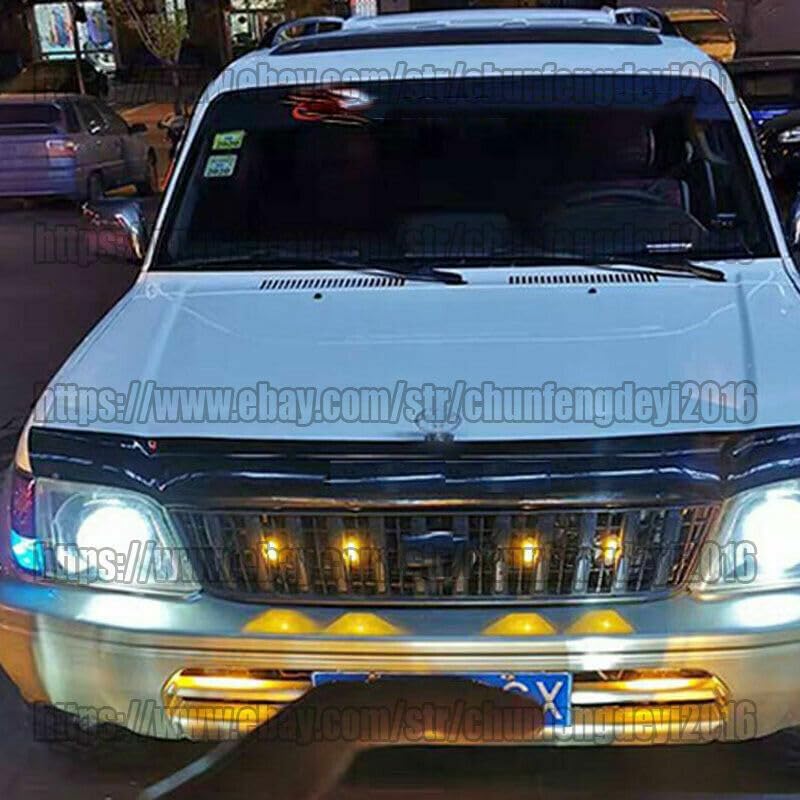 ya 7 8.24 baidi for Toyota Prado LC90 LC95 1996-02 Raptor Style Front Grill LED Light Amber Lens