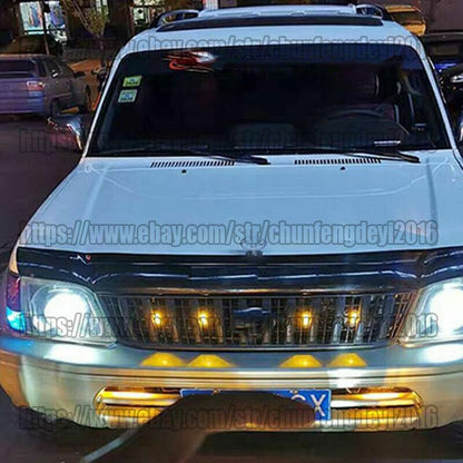 ya 7 8.24 baidi for Toyota Prado LC90 LC95 1996-02 Raptor Style Front Grill LED Light Amber Lens