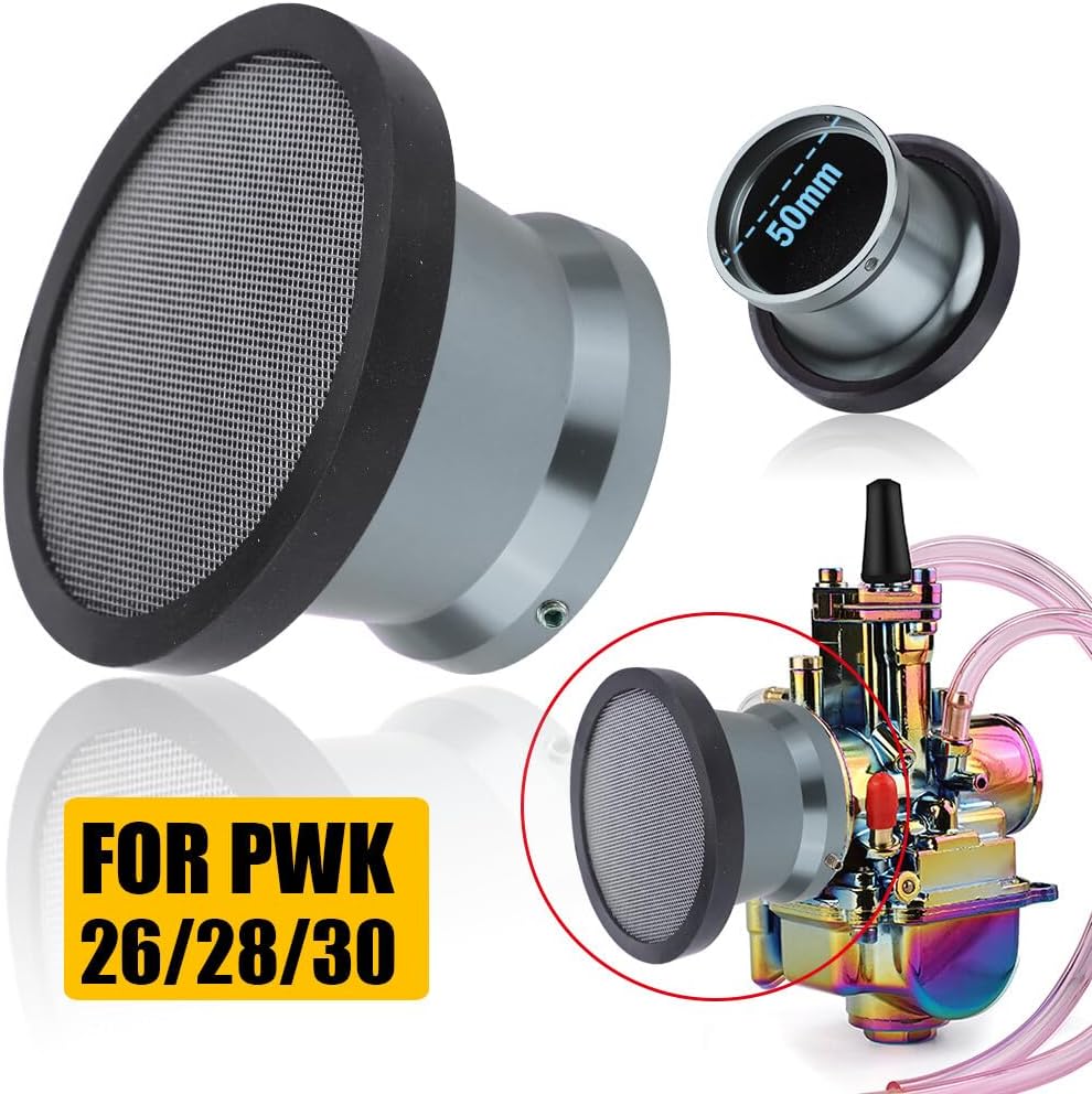 ya 5 8.10 50mm Air Filter Cup Motorcycle Velocity Stack Fits PWK Carburetor 24/26/28/30mm