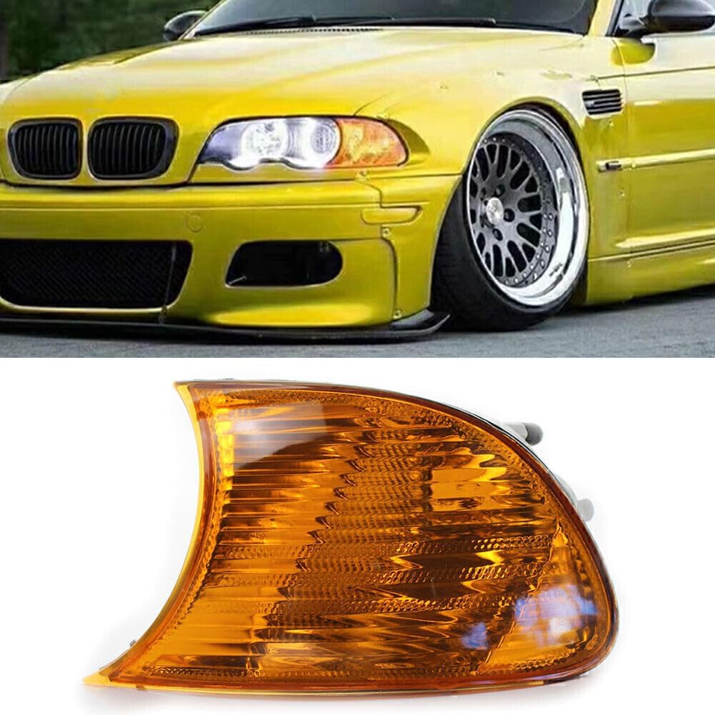 ya 4 8.10 Front Left Turn Signal Light With Yellow Lens for BMW E46 3-Series 2DR 2000-2001