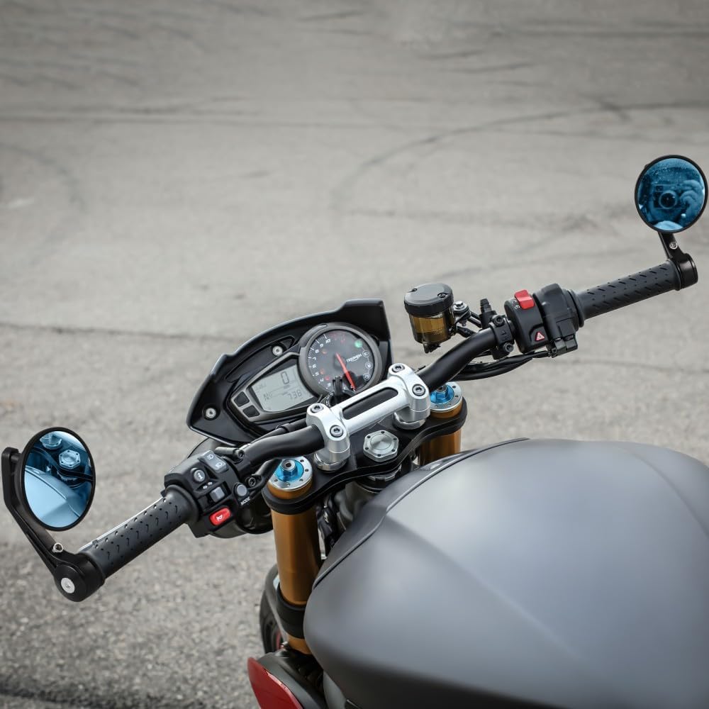 ya 2 8.15 Round Hand Grating Mirror Baby Universal Motorcycle Mirrors Rear View