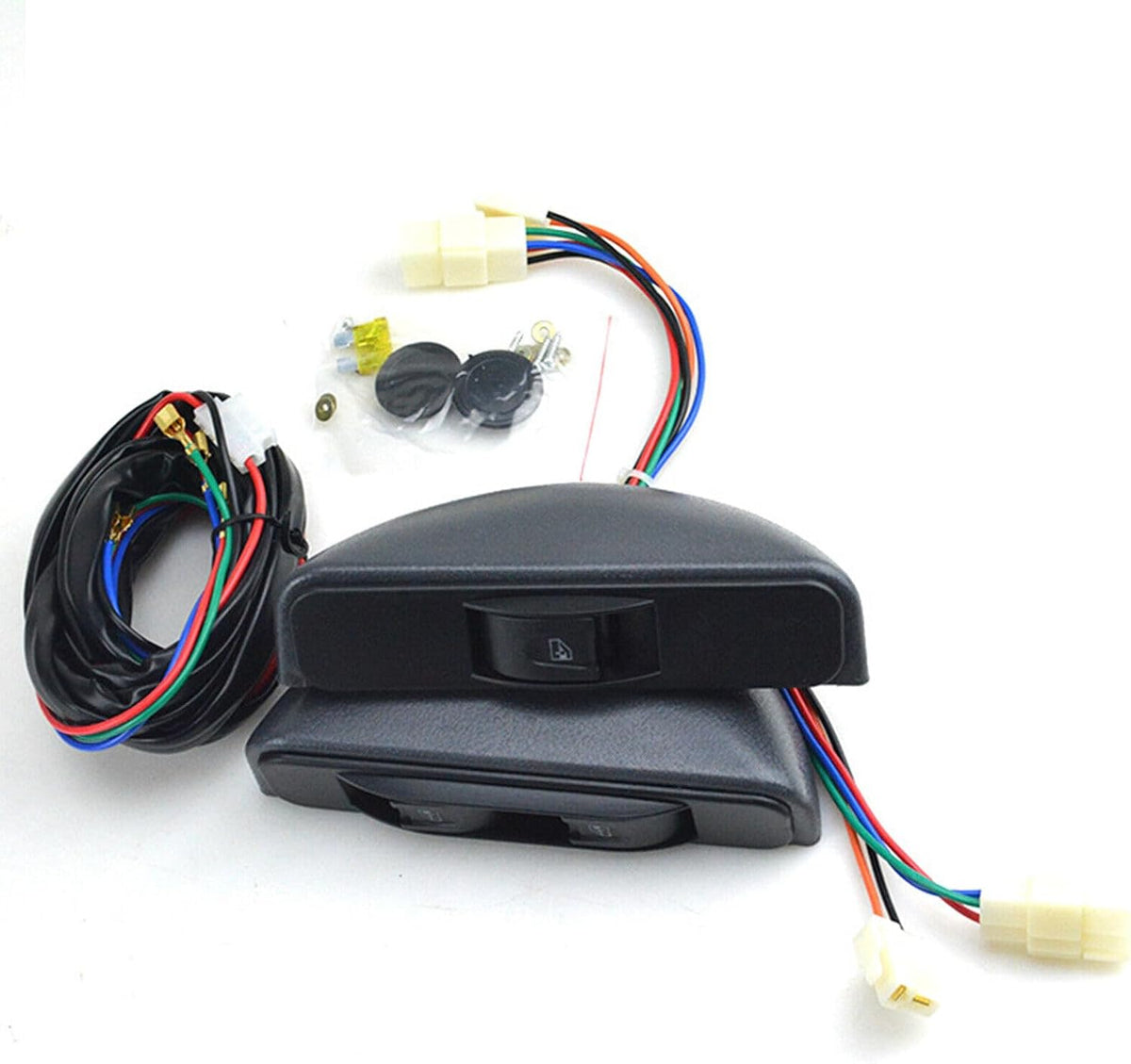 ya 11 9.14 zhengce Universal 3 Rocker Switch Kits Door Lock Power Windows for Front 2 Doors 12