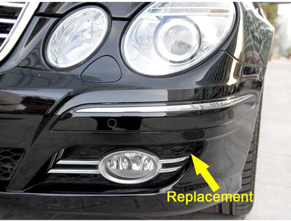 ya 4 8.24 baidi Left side front fog lamp bezel grille decoration suitable for Mercedes W211 E320 E350 07-09