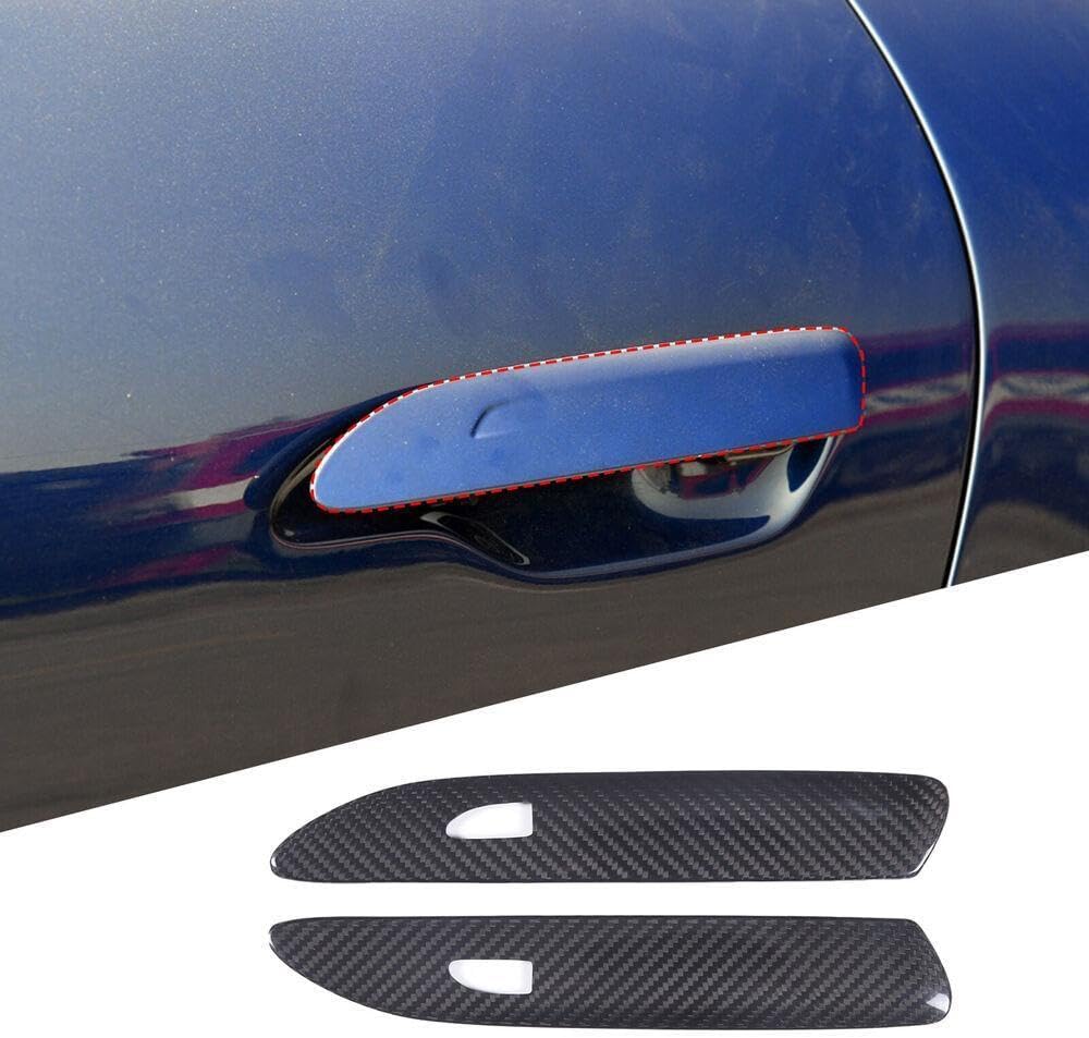 ya 2 8.15 2 Pieces Outer Door Handle Cover Trim for Porsche 911 2020-2024 Real Carbon Fiber 