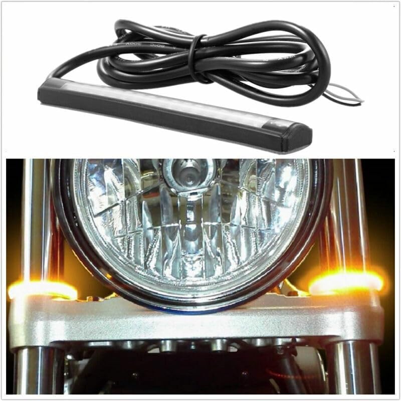 ya 23 10.7 baidi 2Pcs 18LED Flexible Amber/Red Motorcycle ATV Tail Brake Stop Turn Signal Lightsa